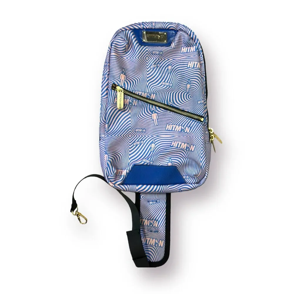 Hitman Money Counter - Pink and Blue Ripple Crossbody Sling‎